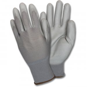 Safety Zone GNPU2X4GY Poly Coated Knit Gloves SZNGNPU2X4GY