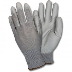 Safety Zone GNPUSM4GY Poly Coated Knit Gloves SZNGNPUSM4GY