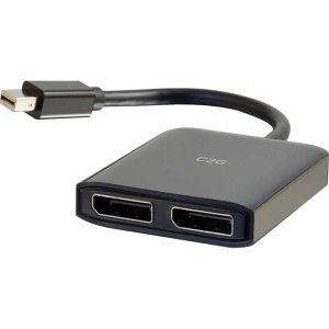 C2G 54290 Mini DisplayPort to DisplayPort x2 Monitor Splitter - 4K MST Hub