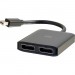 C2G 54290 Mini DisplayPort to DisplayPort x2 Monitor Splitter - 4K MST Hub
