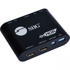 SIIG CE-H24X11-S1 1x2 HDMI 2.0 Splitter with Audio Extractor / Auto Scaling & EDID Management