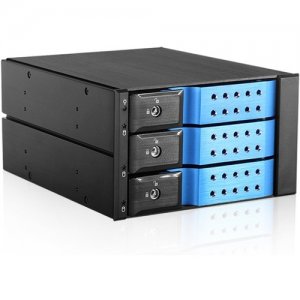 iStarUSA BPN-DE230HD-BLUE Trayless 2x 5.25" to 3x 3.5" 12Gb/s HDD Hot-swap Rack