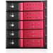 iStarUSA BPN-DE350HD-RED Trayless 3x 5.25" to 5x 3.5" 12Gb/s HDD Hot-swap Rack