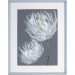 Lorell 04479 White Flower Design Framed Abstract Art LLR04479
