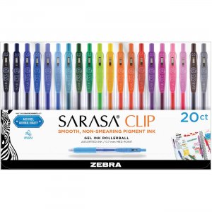 Zebra Pen 47220 Clip Medium Point Gel Ink Rollerball ZEB47220