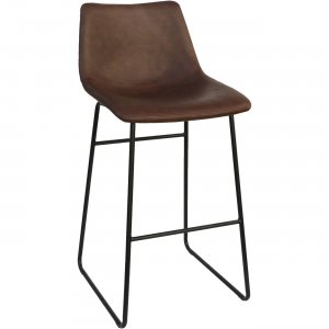 Lorell 42958 Mid-century Modern Sled Guest Stool LLR42958