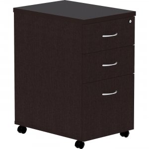 Lorell 18218 Essentials Espresso Laminate Pedestal LLR18218