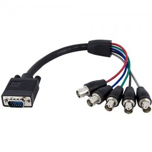 StarTech.com VGABNCMF1 1 ft Coax HD15 VGA to 5 BNC RGBHV Monitor Cable