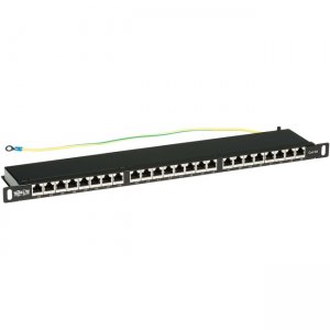 Tripp Lite N252A-024-HUSHK Cat6a 24-Port Patch Panel, 0.5U