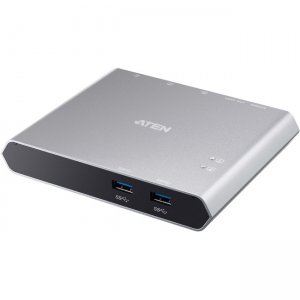 Aten US3310 2-Port USB-C Gen 1 Dock Switch with Power Pass-through