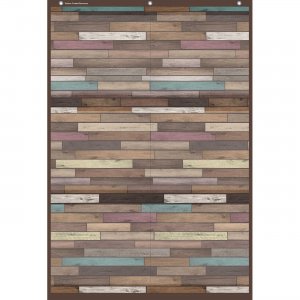 Teacher Created Resources 20326 Reclaimed Wood 6 Pocket Chart TCR20326