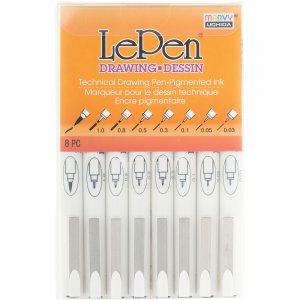 Marvy 41008A LePen Technical Drawing Pen Set UCH41008A