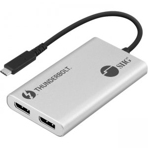 SIIG JU-TB0611-S1 Thunderbolt 3 to Dual DP 1.2 Adapter