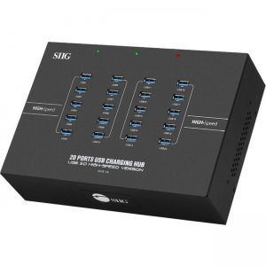 SIIG ID-US0611-S1 20-Port Industrial USB 3.1 Hub With Charging