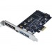 SIIG LB-US0414-S1 USB 3.0 Type-C & Type-A 3-Port PCIe Card with M.2 SATA SSD