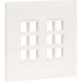 Tripp Lite N080-212 12-Port Keystone Double-Gang Faceplate, White, TAA