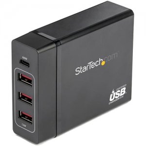 StarTech.com DCH1C3A 1 Port USB-C Desktop Charger with 60W Power Delivery - 3 USB Ports
