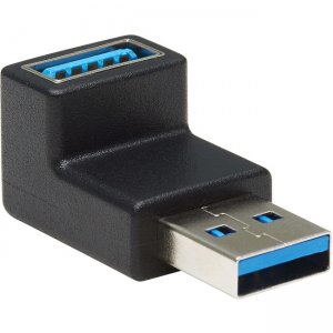 Tripp Lite U324-000-DN USB 3.0 SuperSpeed Adapter - USB-A to USB-A, M/F, Down Angle, Black