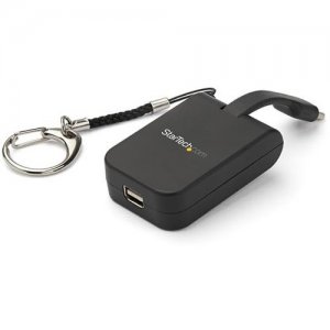 StarTech.com CDP2VGAFC Portable USB-C to VGA Adapter with Quick-Connect Keychain