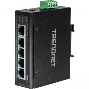 TRENDnet TI-PG50 5-Port Industrial Gigabit PoE+ DIN-Rail Switch