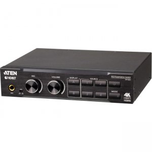 Aten VP1421 4 x 2 True 4K Presentation Matrix Switch with Scaling, DSP, and HDBaseT-Lite