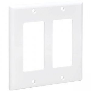 Tripp Lite N042D-200-WH Double-Gang Faceplate, Decora Style - Vertical, White