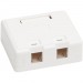 Tripp Lite N082-002-WH Surface-Mount Box for Keystone Jacks - 2 Ports, White