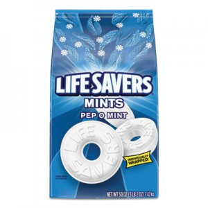 LifeSavers LFS27625 Hard Candy Mints, Pep-O-Mint, 50 oz Bag