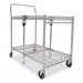 Bostitch BOSBSACLGCR Stowaway Folding Carts, 2 Shelves, 35w x 37.25d x 22h, Chrome, 250 lb Capacity