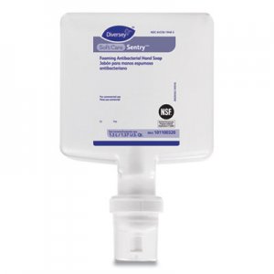 Diversey DVO101100320 Soft Care Sentry Foaming Antibacterial Hand Soap, Fragrance-Free, 1.3 L Cartridge Refill, 6/Carton