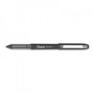 Sharpie Roller SAN2093225 Roller Ball Stick Pen, Fine 0.5 mm, Black Ink/Barrel, Dozen