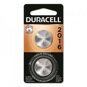 Duracell DURDL2016B2PK Lithium Coin Battery, 2016, 2/Pack