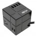 Tripp Lite TRPTLP366CUBEUS Three-Outlet Power Cube Surge Protector with Six USB-A Ports, 6 ft Cord, 540 Joules, Black
