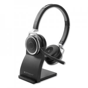 Spracht SPTZUMBTP400 ZuM BT Prestige Headset, Binaural, Over-the-Head, Black