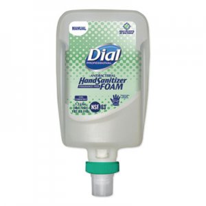 Dial Professional DIA19038 FIT Fragrance-Free Antimicrobial Manual Dispenser Refill Foam Hand Sanitizer, 1200 mL, 3/Carton