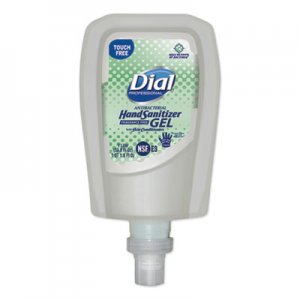 Dial Professional DIA19029 FIT Fragrance-Free Antimicrobial Touch Free Dispenser Refill Gel Hand Sanitizer, 1000 mL, 3/Carton