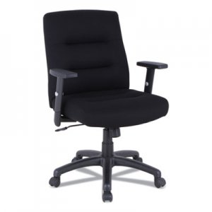 Alera ALEKS4010 Alera Kesson Series Petite Office Chair, Supports up to 300 lbs., Black Seat/Black Back, Black Base