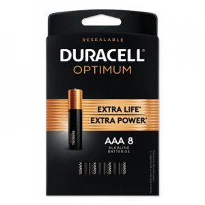 Duracell DUROPT2400B8PRT Optimum Alkaline AAA Batteries, 8/Pack