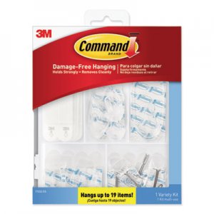 Command MMM17232ES Clear Hooks and Strips, Plastic, Asst, 16 Picture Strips/15 Hooks/22 Strips/PK
