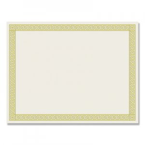 Great Papers! COS963070 Foil Border Certificates, 8.5 x 11, Ivory/Gold, Channel, 12/Pack
