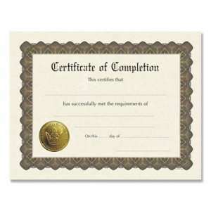 Great Papers! COS930400 Ready-to-Use Certificates, 11 x 8.5, Ivory/Brown, Completion, 6/Pack