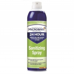 Microban PGC30130 24-Hour Disinfectant Sanitizing Spray, Citrus, 15 oz Aerosol Spray