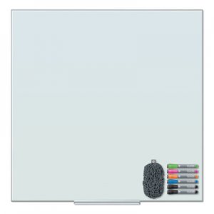 U Brands UBR3976U0001 Floating Glass Dry Erase Board, 36 x 36, White