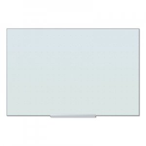 U Brands UBR2798U0001 Floating Glass Ghost Grid Dry Erase Board, 36 x 24, White