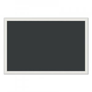 U Brands UBR2073U0001 Magnetic Chalkboard with Decor Frame, 30 x 20, Black Surface/White Frame