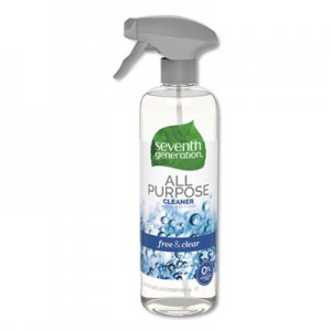 Seventh Generation SEV44713EA Natural All-Purpose Cleaner, Free and Clear/Unscented, 23 oz Trigger Spray Bottle