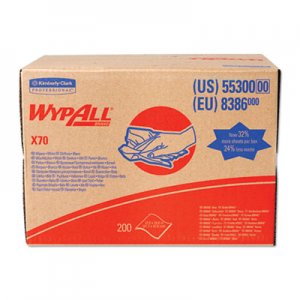 WypAll KCC55300 X70 Cloths, 16.8" x 12 1/2", 200/Carton