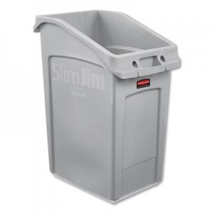 Rubbermaid Commercial RCP2026721 Slim Jim Under-Counter Container, 23 gal, Polyethylene, Gray