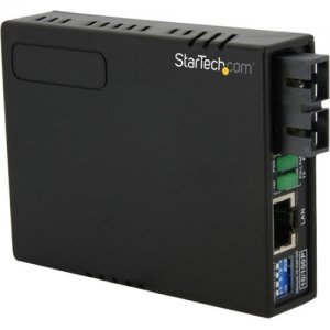 StarTech.com MCM110SC2P 10/100 Multi Mode Fiber to Ethernet Media Converter SC 2km with PoE