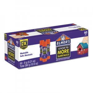 Elmer's EPI2027017 Extra-Strength School Glue Sticks, 0.21 oz, Dries Clear, 60/Pack